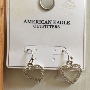 American Eagle Heart Shaped Earrings